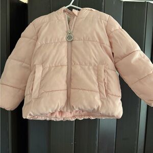 DKNY Light Pink Kids Puffer Jacket